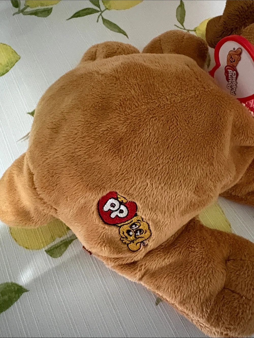 Pound Puppy Plush Brown Dog Toy with Red Collar - Beanie/Tag Plush Puppy